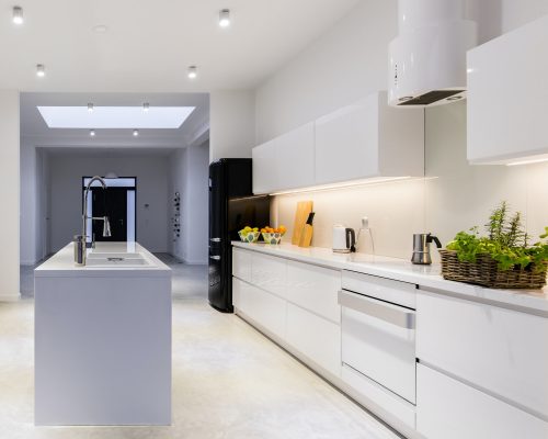 Bright kitchen with kitchen island