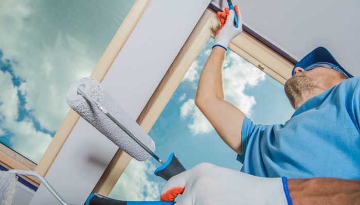 Caucasian Room Painter