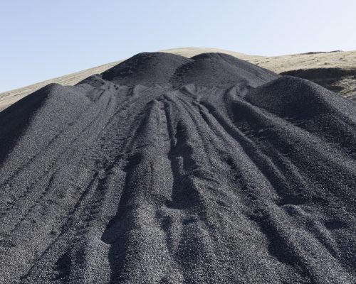 Gravel pile used for road construction and maintenance